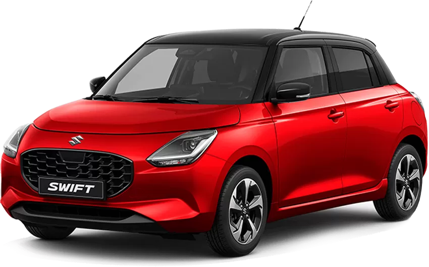 סוזוקי סוויפט צבע אדום מטאלי + גג שחור