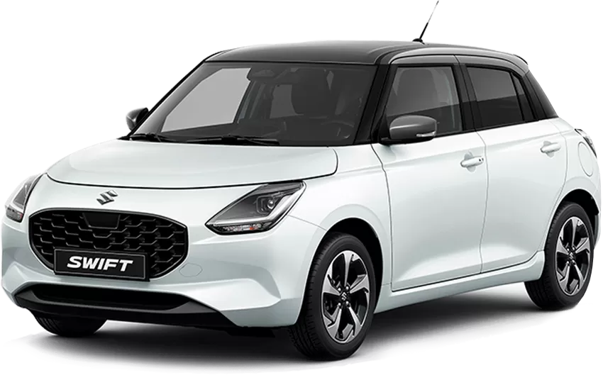 סוזוקי סוויפט צבע לבן פנינה+גג אפור