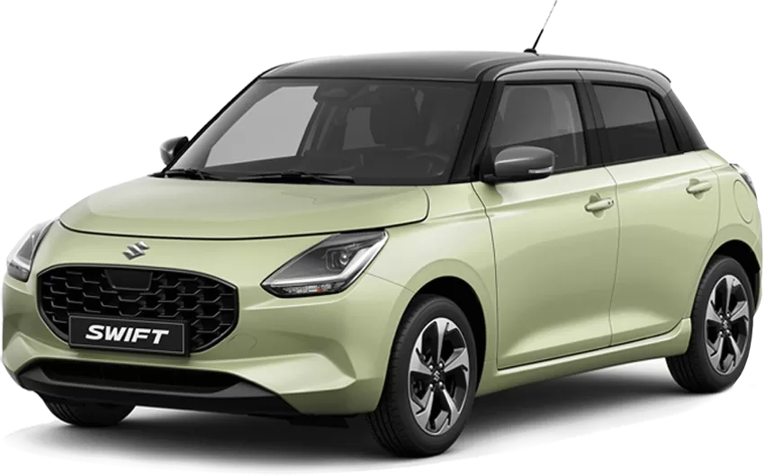 סוזוקי סוויפט צבע צהוב מטאלי+גג אפור